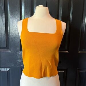 Women's Orange Sleeveless Top